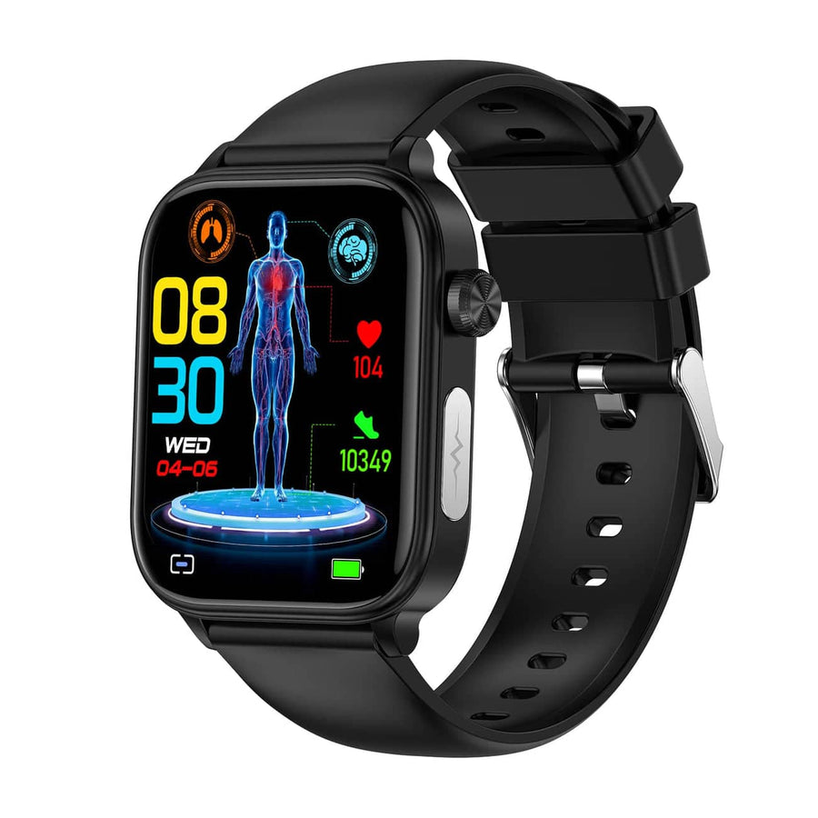 Professional ECG/EKG Non-Invasive Blood Glucose & Health Monitoring Smart Call Watch | Carelders ET570